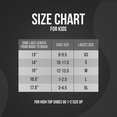 Size chart for kids